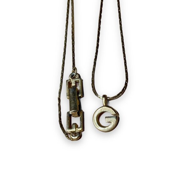 Vintage Givenchy 'G' Gold Necklace - Picture 4 of 6